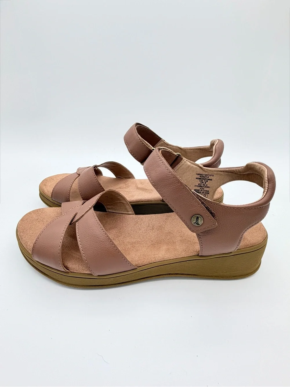 Lands' End Women's Tan Leather Sandals - Size 11